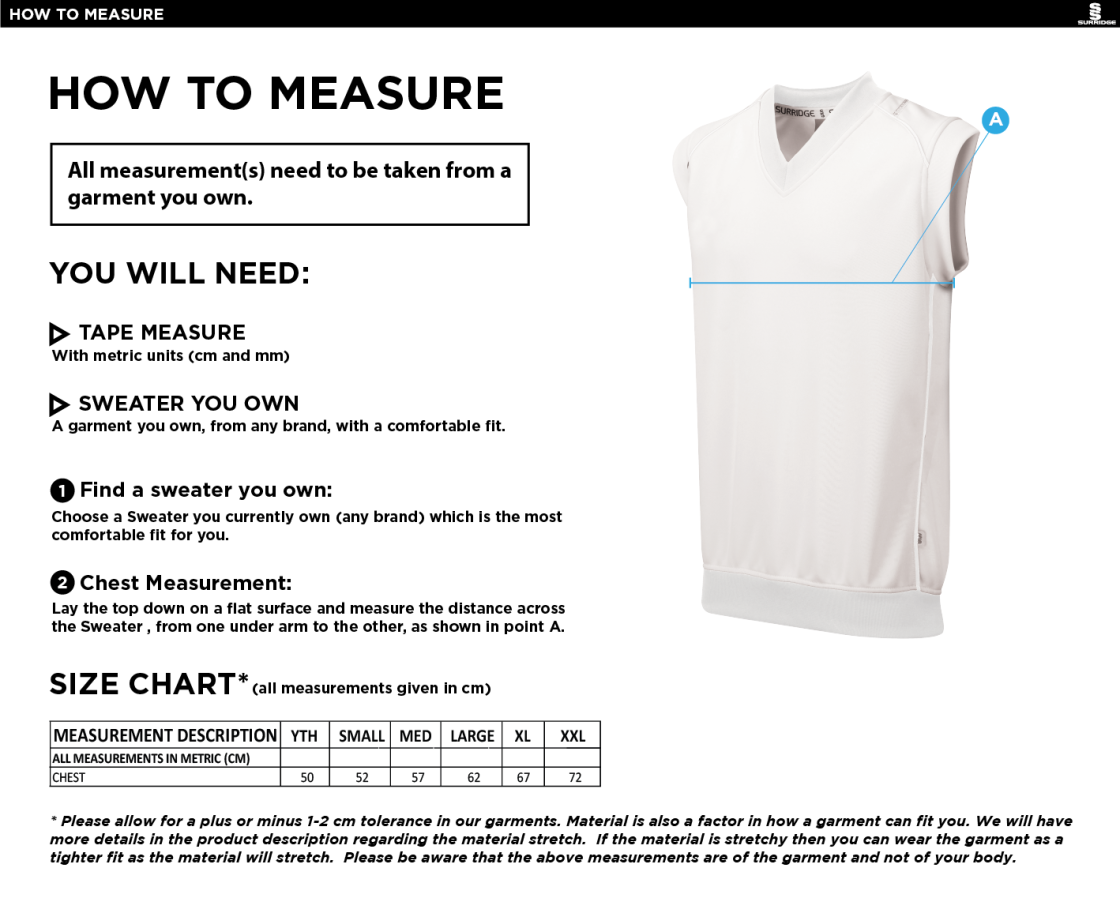 Read CC - Curve Sleeveless Sweater - Size Guide